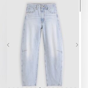 Levi's Cinch Waist Barrel Jean in Abraided Art size 27